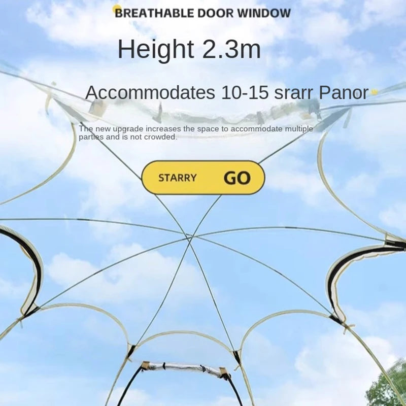 Transparent Bubble Tent – Starry Sky Camping Dome for Glamping, Patio & Outdoor Events (5–8 Persons) Trekker Essentials