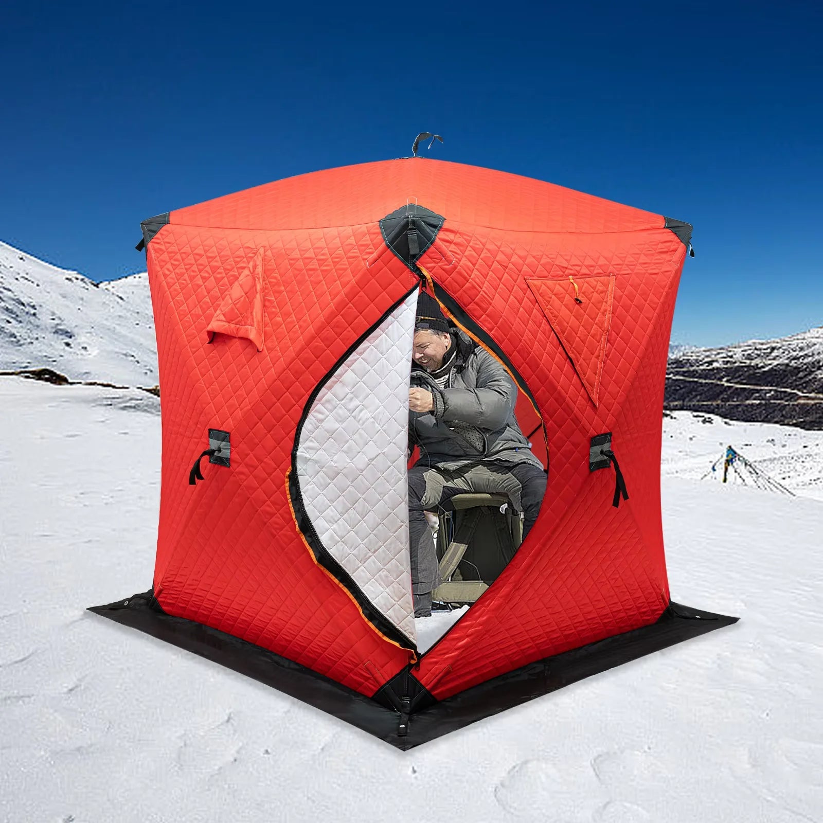 Insulated Ice Fishing Tent for 1–2 Persons – Portable Thermal Shelter Windproof Winter Camping Tent Trekker Essentials