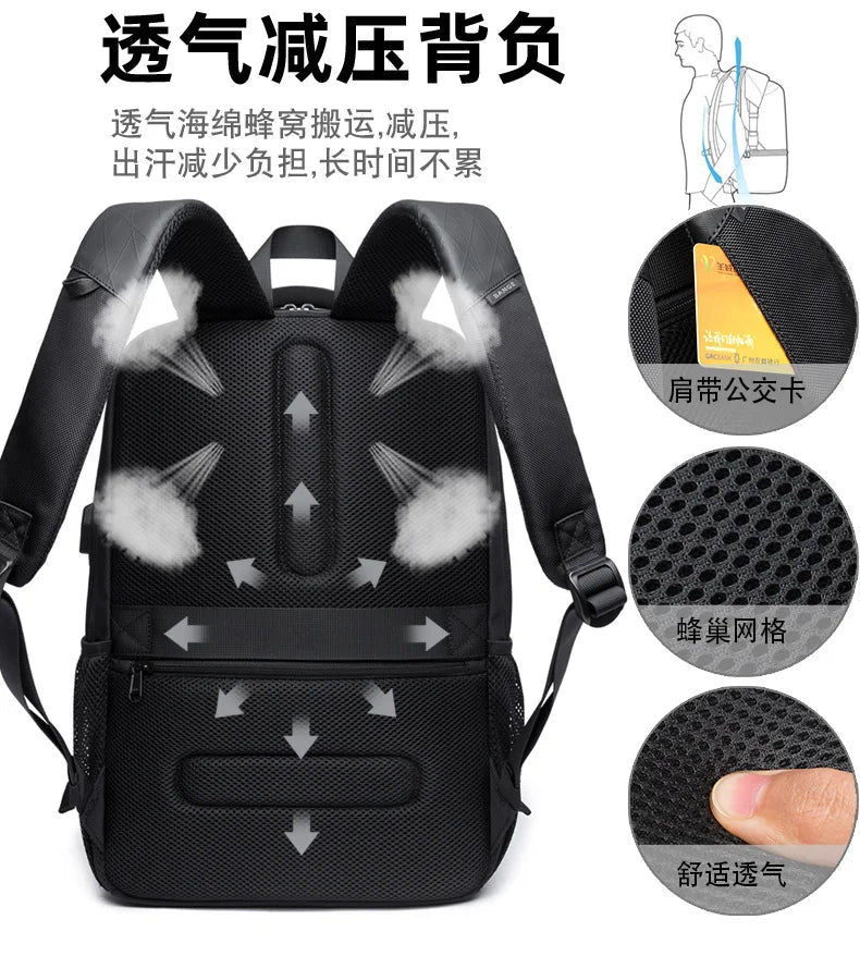 Bange Men's Designer Laptop Bag School Bags for Boys Male Motorcycle Tactical Business Sports Travel Backpack Men Trekker Essentials