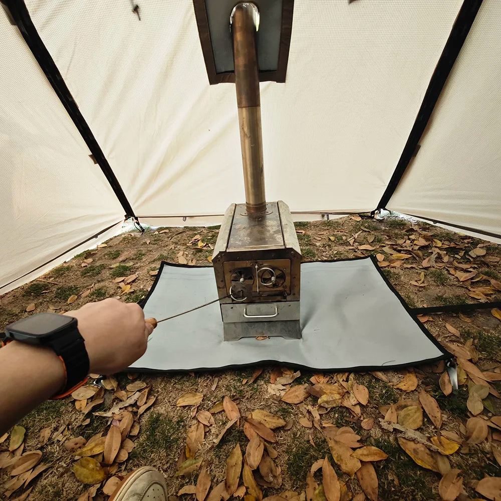 2 Person Hot Tent with Stove Jack – 4 Season Waterproof Camping Tent with Snow Skirt & Extended Vestibule Trekker Essentials