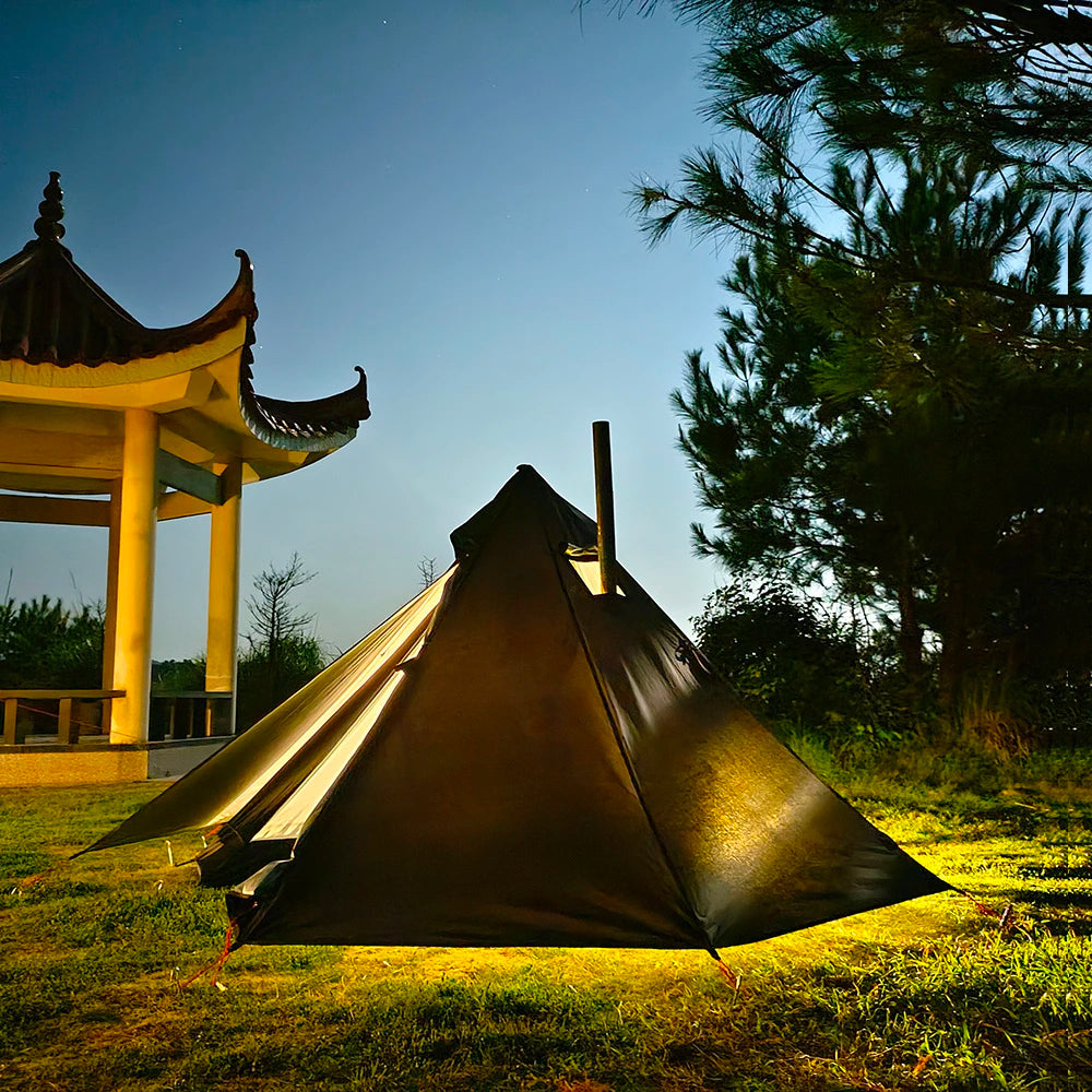 Ultralight Hot Tent with Chimney Port – 1 Person Pyramid Tipi Tent for Camping & Bushcraft Trekker Essentials