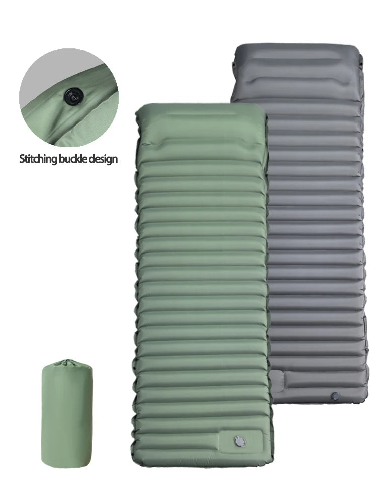 Ultra-Light 10cm TPU Inflatable Camping Pad with Built-In Pump