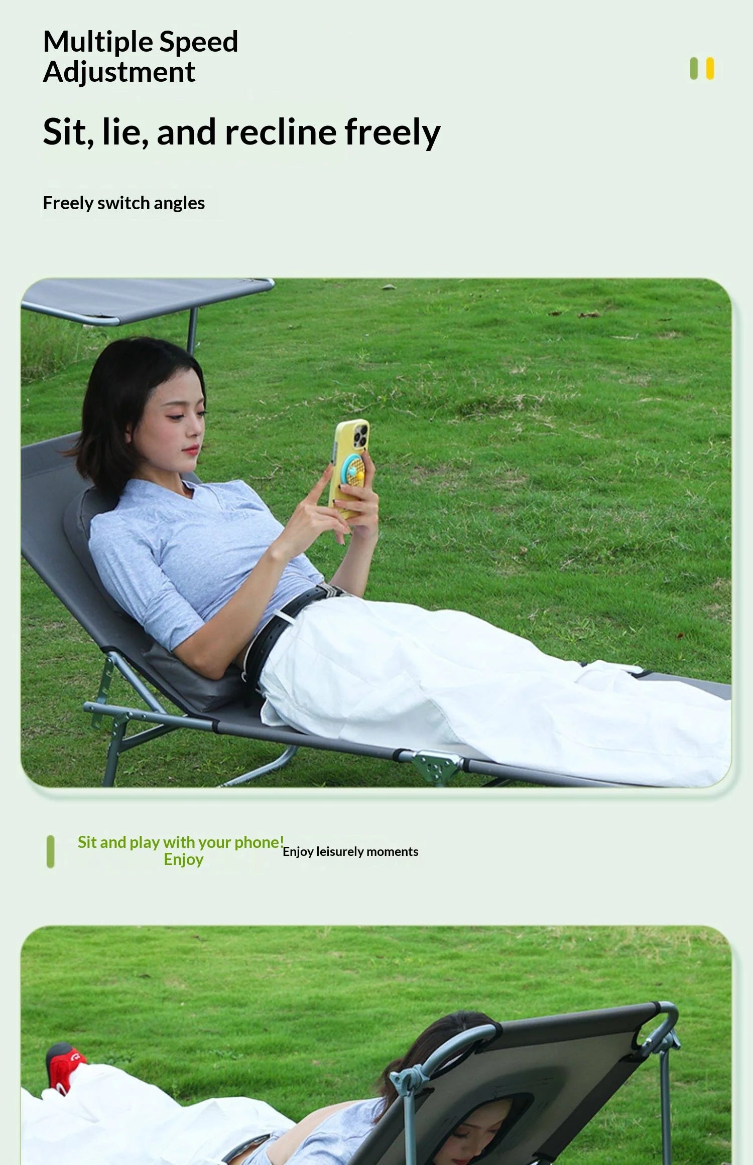 Lightweight Foldable Camping Cot Portable Aluminum Frame Elevated Bed Easy Setup Heavy Duty Single Outdoor Backpacking Camp Bed