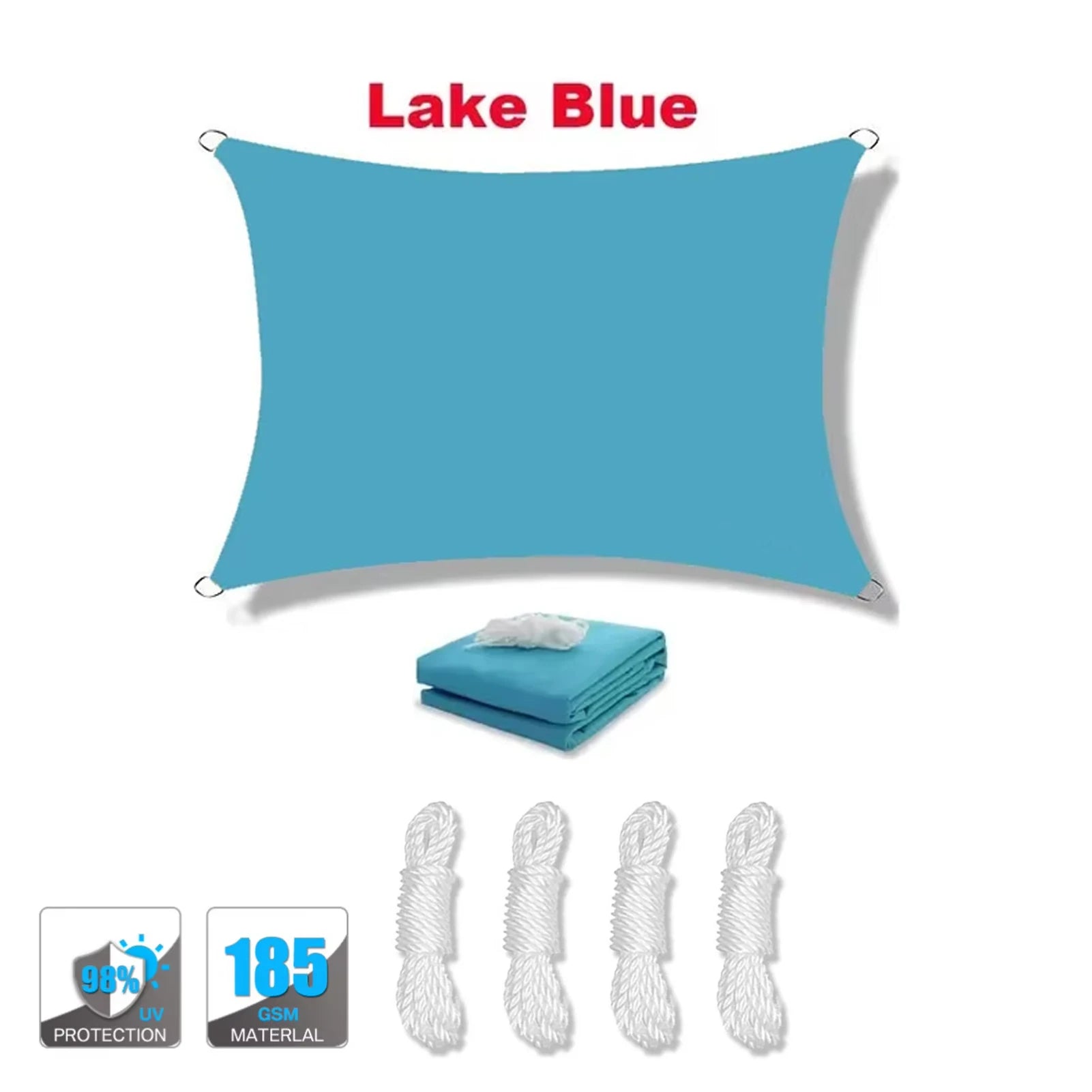 95% UV Block Waterproof Sun Shade Sail - High-Density Breathable Canopy for Patio Garden Pool Backyard, Windproof with Stainless Trekker Essentials