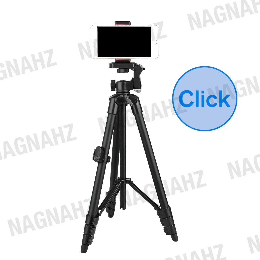 Professional Aluminum Tripod Stand with Bluetooth Remote - 140cm Extendable for Smartphones, DSLR & GoPro (iPhone/Xiaomi/Huawei Compatible)