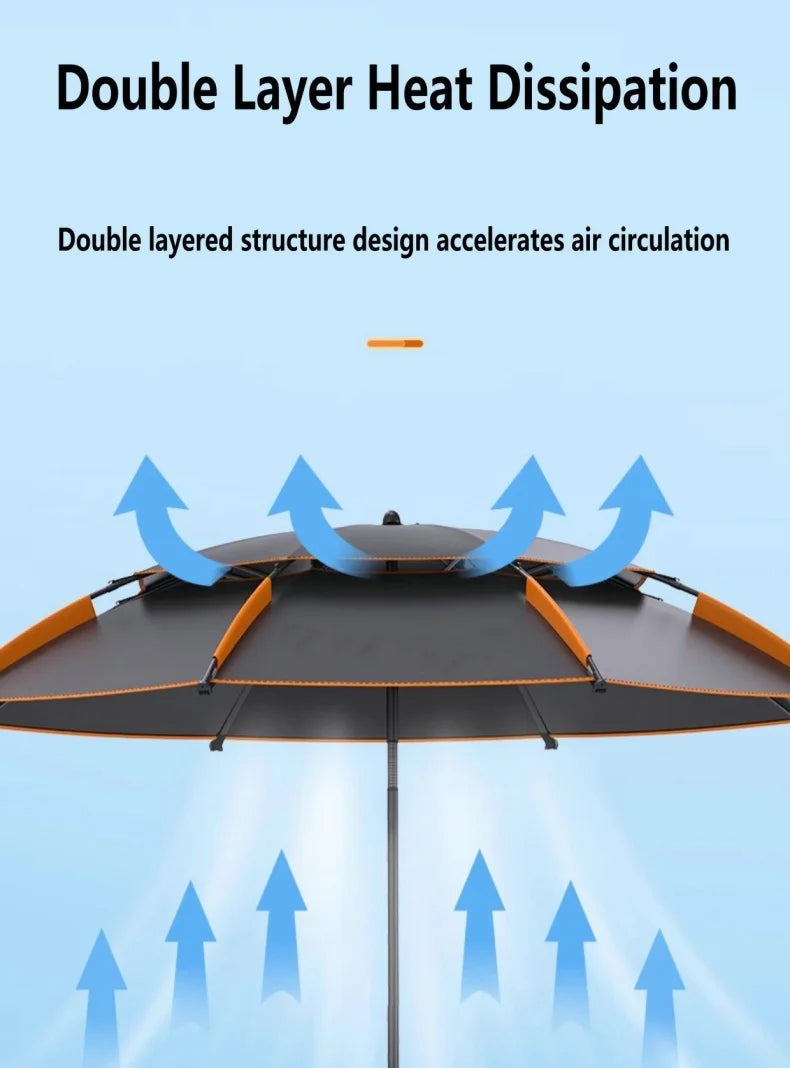 Fishing Umbrella Outdoor Sunshade Protector Thickened Version Beach Camping Backyard Large Parasol Waterproof Outdoor Umbrella Trekker Essentials