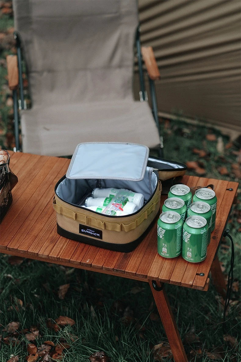 1 black/brown/Army green/camo optional camping insulated outdoor camping bowl cup storage bag Trekker Essentials
