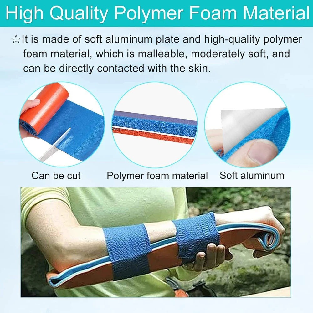 Emergency Aluminum Splint Roll (11×46cm) – Reusable Moldable First Aid Support for Fractures & Injuries Trekker Essentials