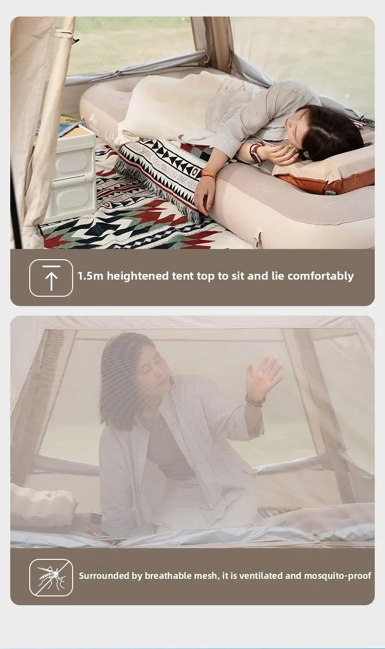 New Automatic Inflatable Camping Tent – Instant Setup, Waterproof & Portable for 2-Person Family Outdoor Adventures