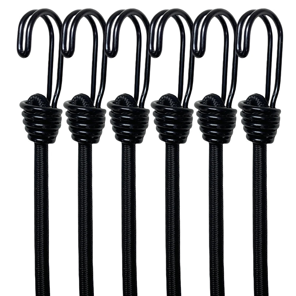 Elastic Bungee Cord Set (2/6/8 PCS) – Heavy Duty Latex Tie Down Straps for Camping, Bikes & Car Luggage Trekker Essentials