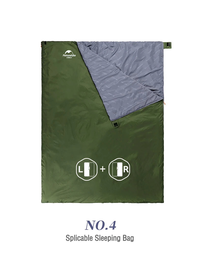 Naturehike lw180 Sleeping Bag Ultralight Cotton Sleeping Bag Spring Summer Sleeping Bag Outdoor Hiking Camping Sleeping Bag Trekker Essentials
