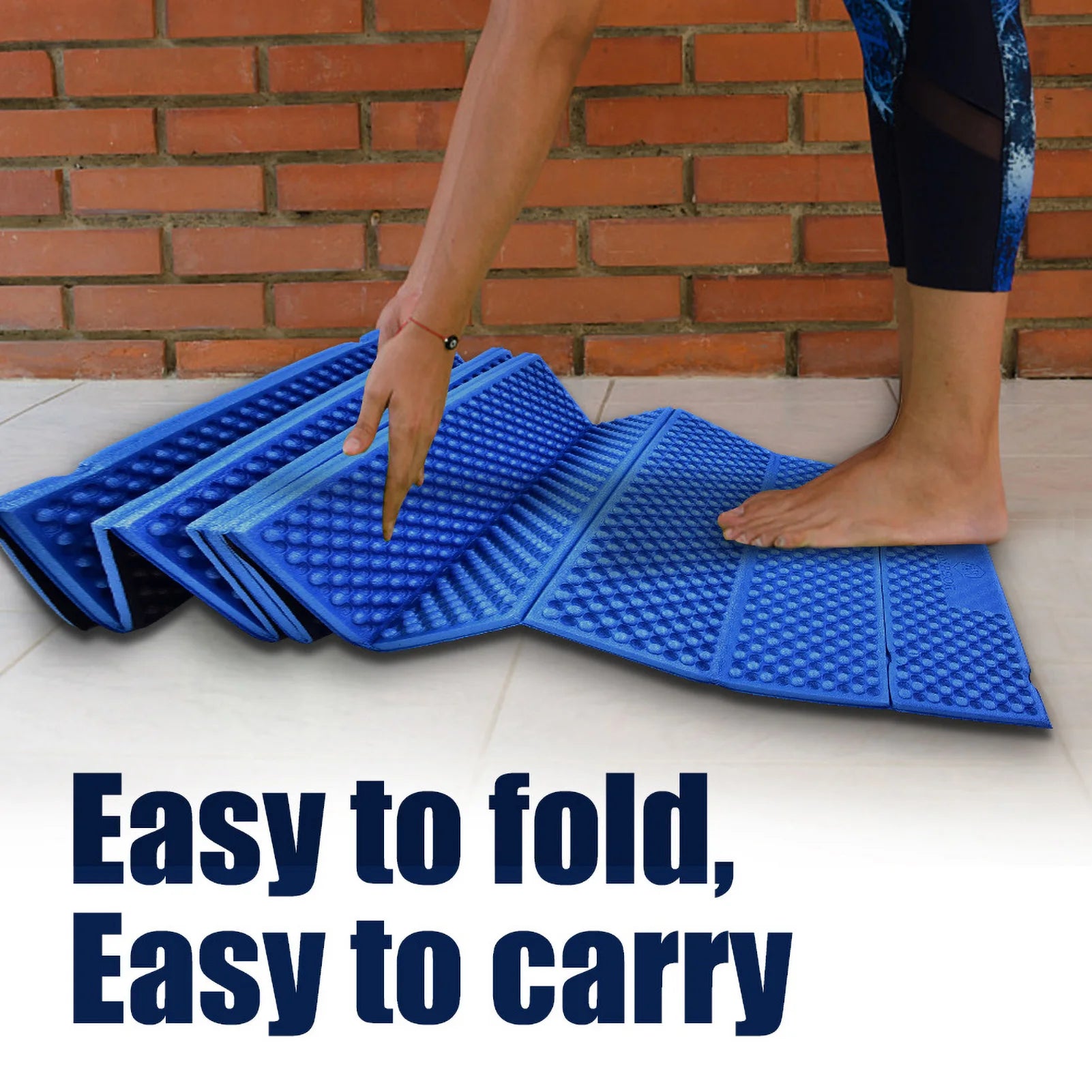 Folding Foam Camping Mat - Waterproof XPE Sleeping Pad for Outdoor Beach & Tent Use
