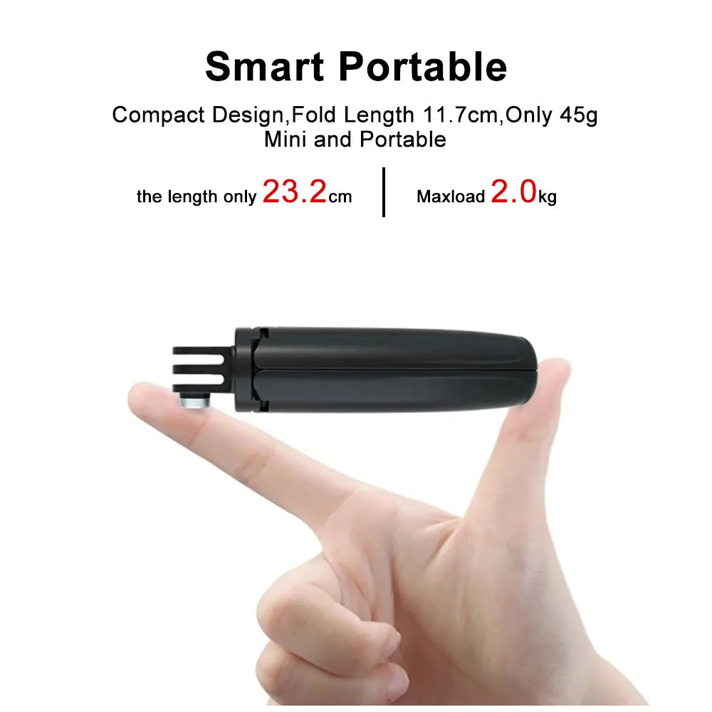 Mini trípode retráctil para selfies con palo para GoPro, Insta360 y DJI Action Cams