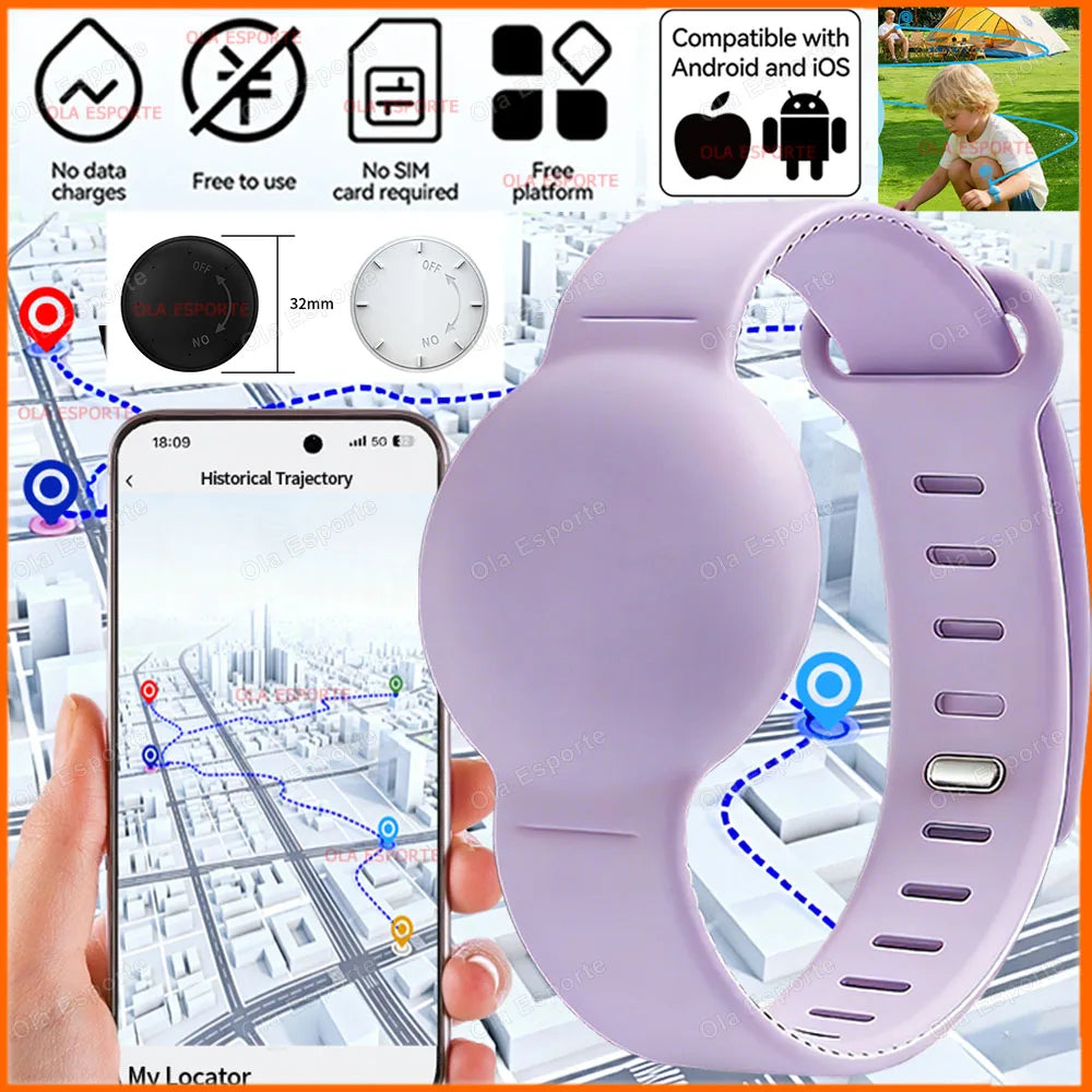 2026 Tracking Wristband Find Anti-Loss Kid Tracker Required Track History Precise Location Tracking One-Click Navigation via App Trekker Essentials