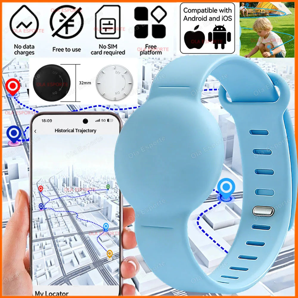 2026 Tracking Wristband Find Anti-Loss Kid Tracker Required Track History Precise Location Tracking One-Click Navigation via App Trekker Essentials