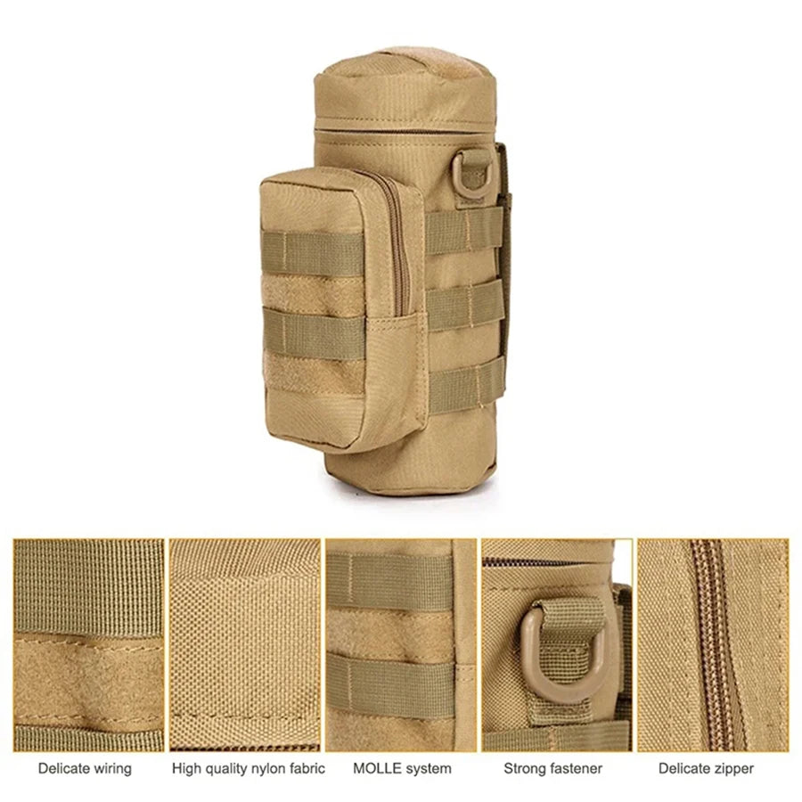 Tactical MOLLE Water Bottle Pouch - Hydration Carrier for Outdoor Adventures
