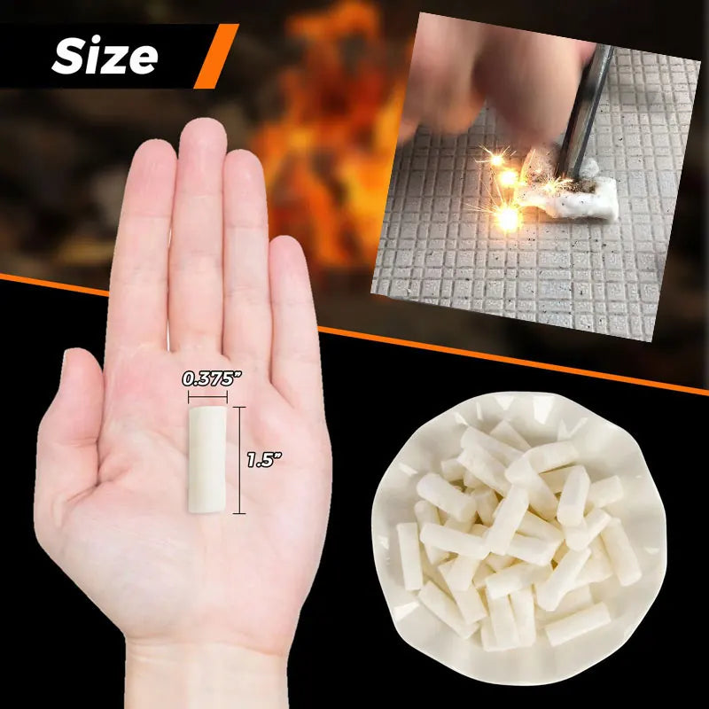 30pcs Mini Cotton Stick Outdoor Tools Natural Camping Hiking Emergency Survival Warm Oneself Trekker Essentials