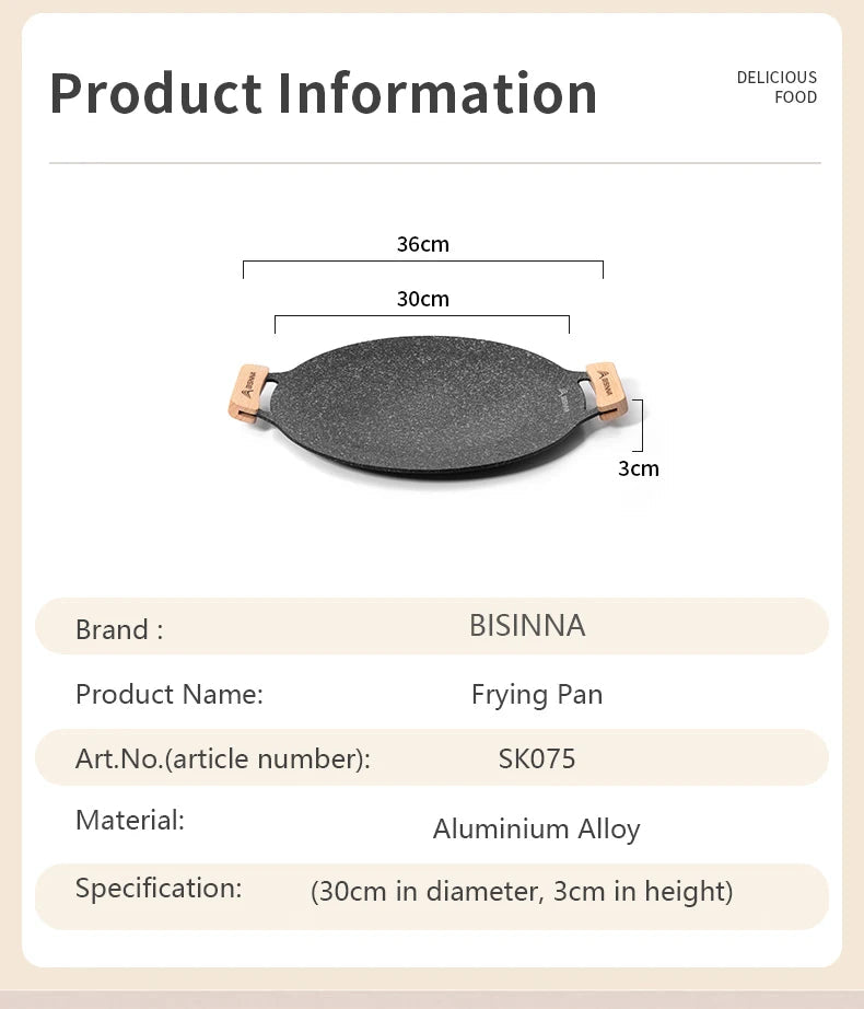 30CM Non-Stick BBQ Grill Pan – Portable Outdoor Camping Grill Plate for Stovetop & Barbecue Cooking Trekker Essentials