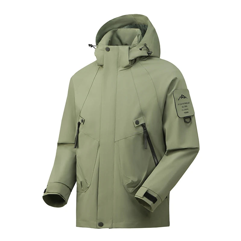 LNGXO Unisex Waterproof Outdoor Jacket Windbreaker Rain Coat for Climbing Hiking Camping Trekking Men Women Windproof Breathable Trekker Essentials