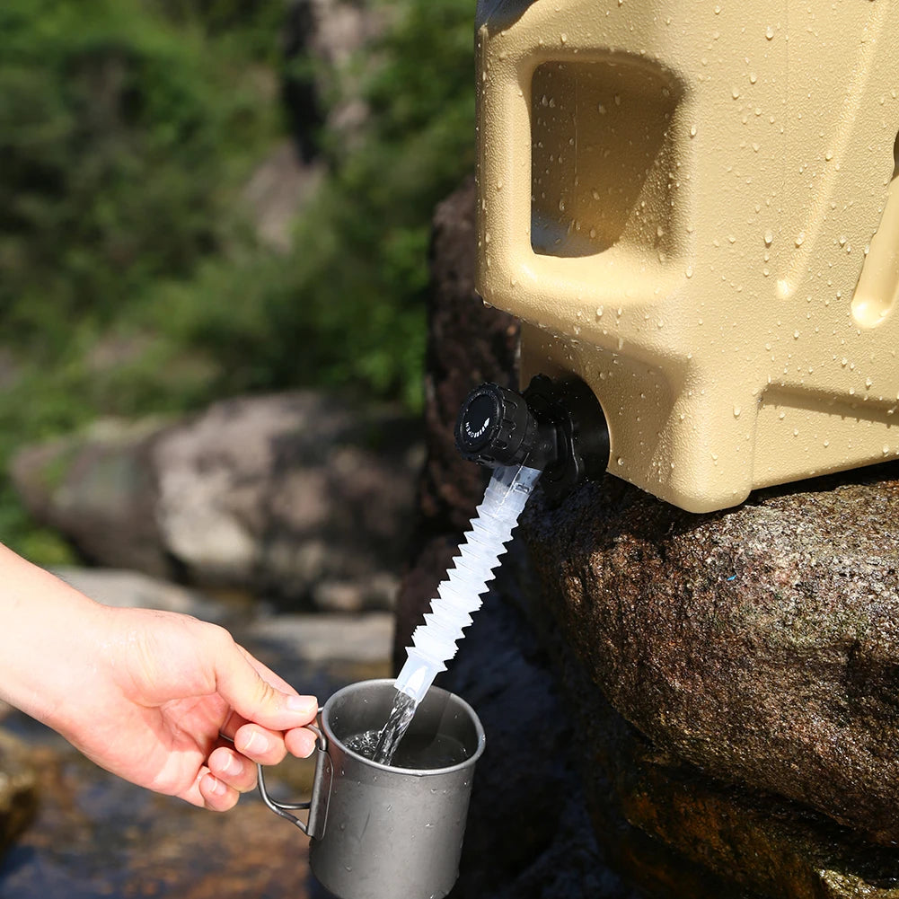 Large-Capacity Portable Water Container with Faucet for Camping and Outdoor Adventures