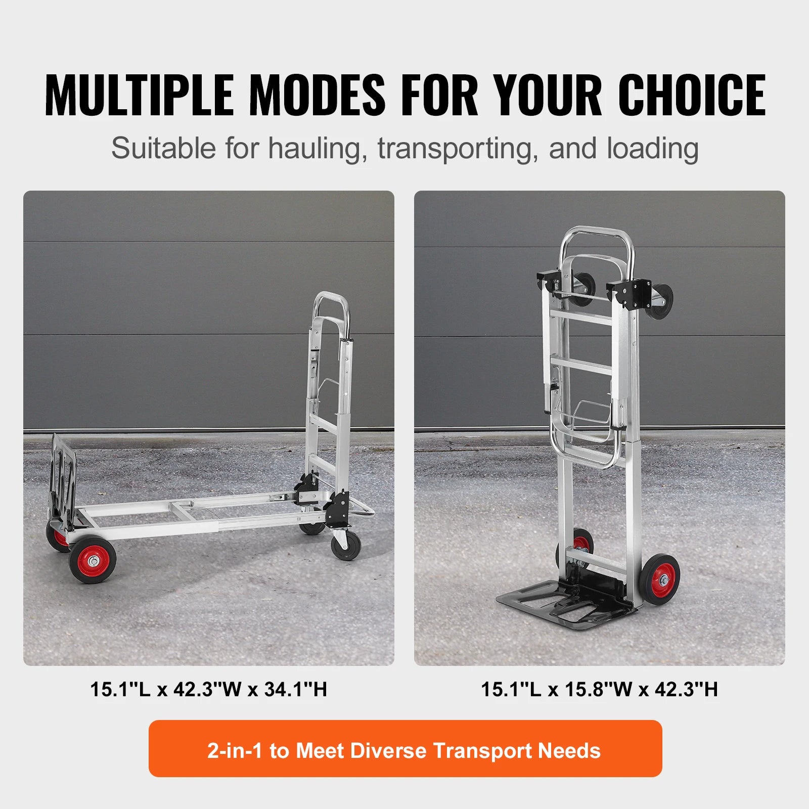 SucceBuy 400 lbs Folding Hand Truck Lightweight Dolly with Wheels Foldable Luggage Utility Cart for Warehouse Transport Moving Trekker Essentials