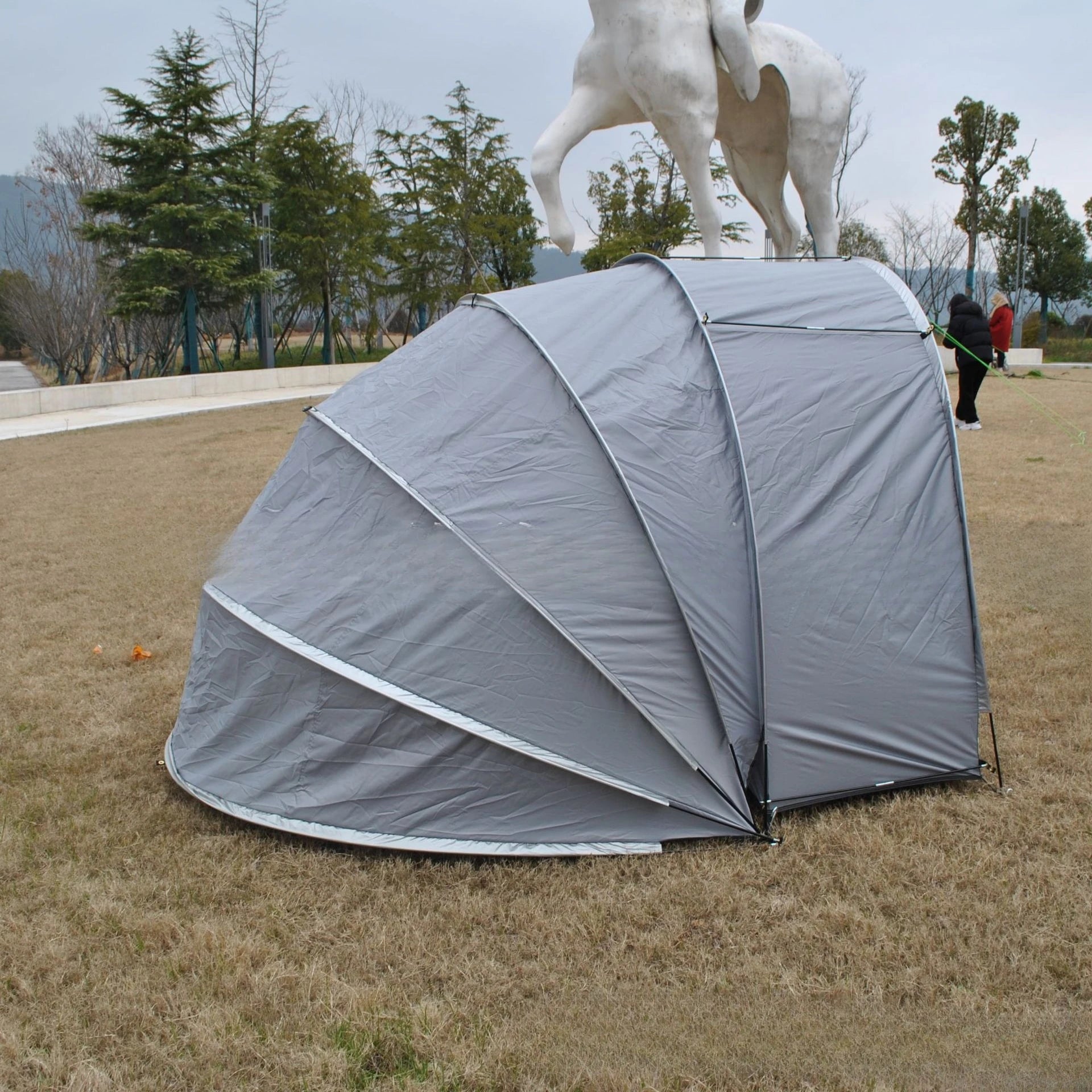 Rainproof Multi-Use Shelter Tent – 600D Oxford Fabric, Fiberglass Poles, Fits 3–4 People Trekker Essentials