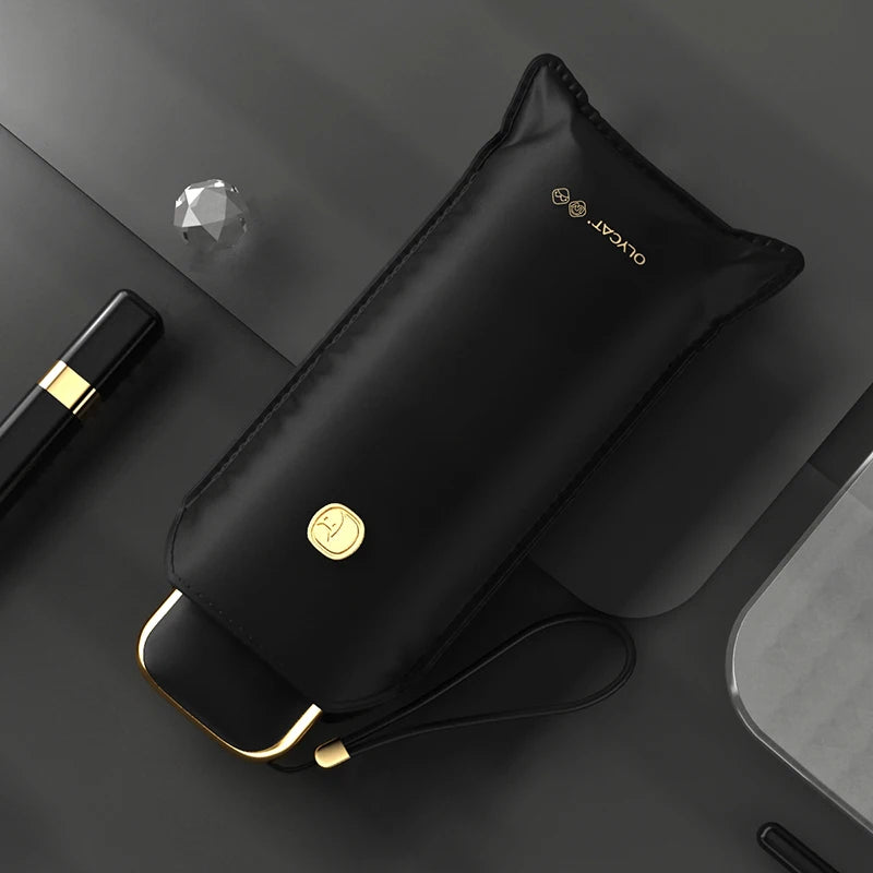 Creative Five-Fold Mini Umbrella – UV Protection, Portable Travel Parasol for Women