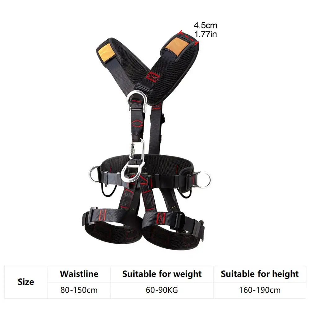 5-Point Safety Harness - Adjustable Fall Protection Kit for Climbing/Construction