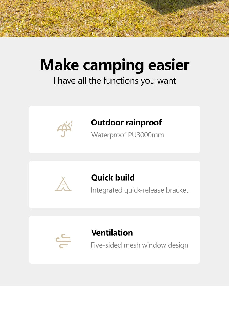 Fully Automatic Quick Open Two-Room Camping Tent – Waterproof 4-8 Person Cabin Tent for Outdoor Overnight Stays