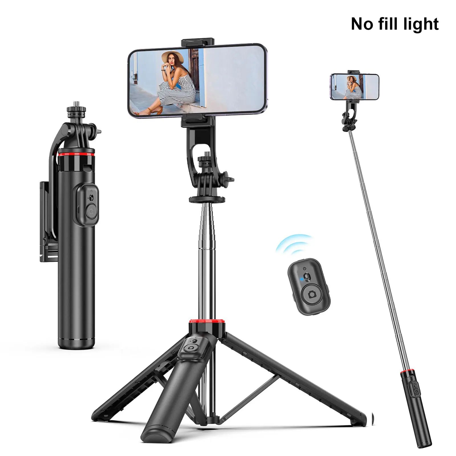 Portable Selfie Stick Tripod with Bluetooth Remote & 360° Phone Holder