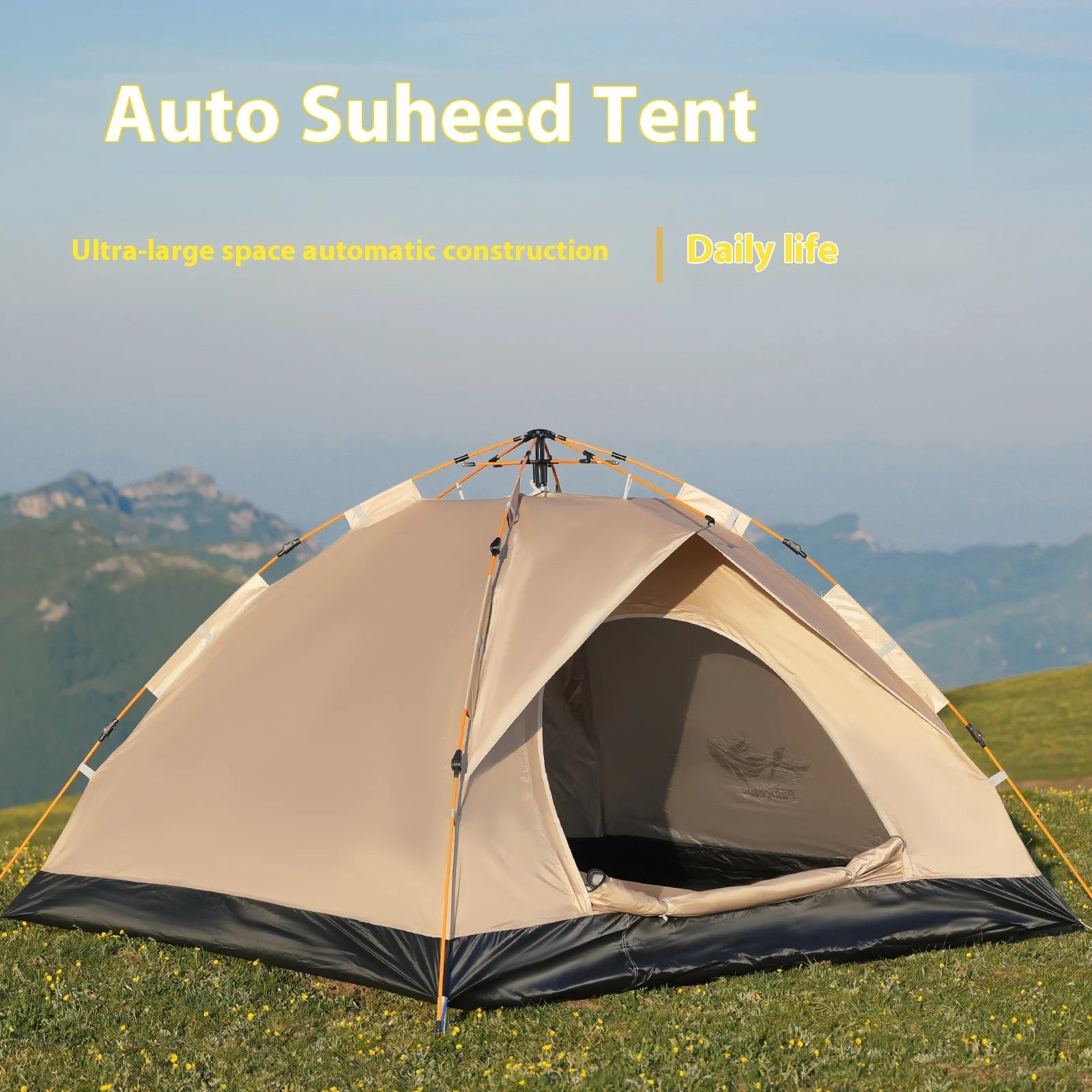 3-4 Person Instant Pop-Up Camping Tent | Dual Doors Waterproof