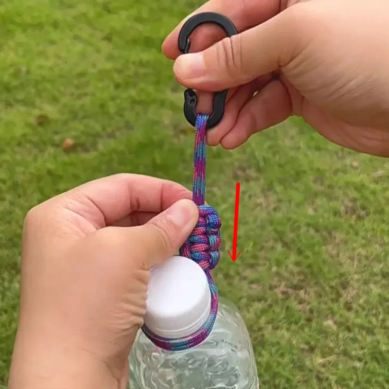 Outdoor Water Bottle Holder Lanyard with Carabiner Portable Strap for Hiking Camping and Daily Carry Adjustable Carabiner Trekker Essentials
