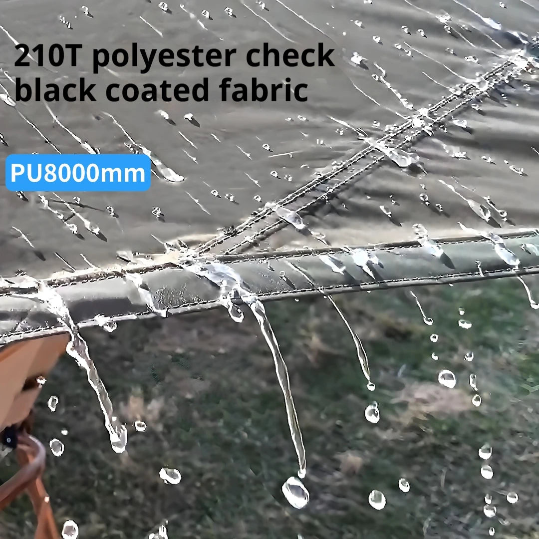 Large Waterproof Camping Tarp 5.1×5.1m – Black Coated Sun Shelter Canopy for Outdoor Camping & Shade Trekker Essentials