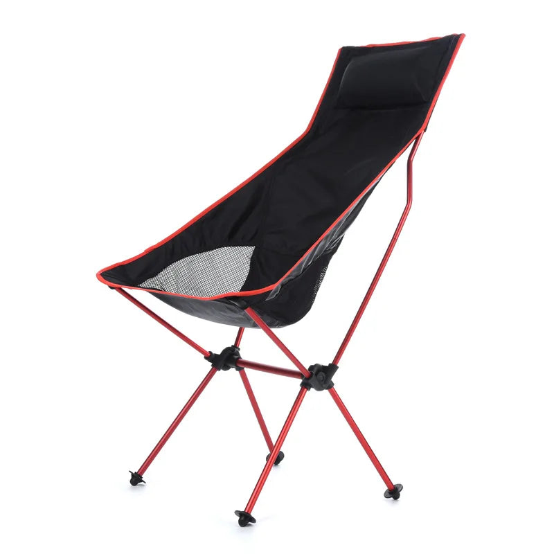 Portable Ultralight Folding Camping Chair - Oxford Fabric, Extended Length for Outdoor Fishing, BBQ, Picnic, Beach Festival