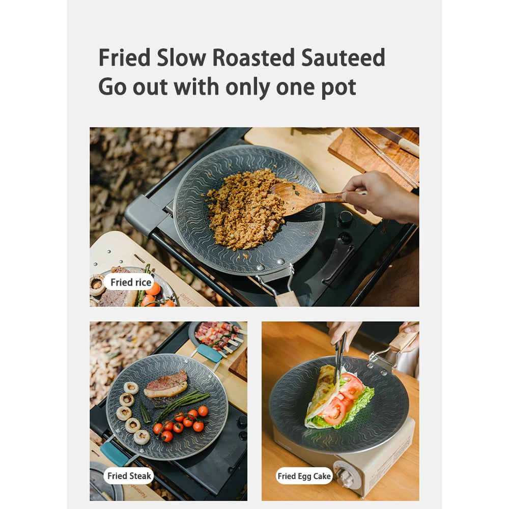 Stainless Steel Camping Grill Pan – Non-Stick Honeycomb BBQ Cookware for Outdoor Camping & Barbecue Trekker Essentials