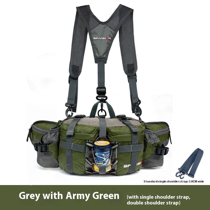 Hiking Waist Bag Outdoor Cycling Waterproof Backpack Reflective Strip Sports Fanny Pack Camping Nylon Hunting Accessor Trekker Essentials