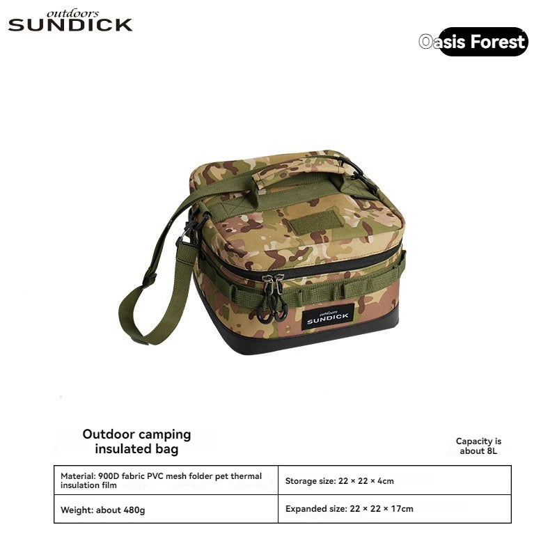 1 black/brown/Army green/camo optional camping insulated outdoor camping bowl cup storage bag Trekker Essentials