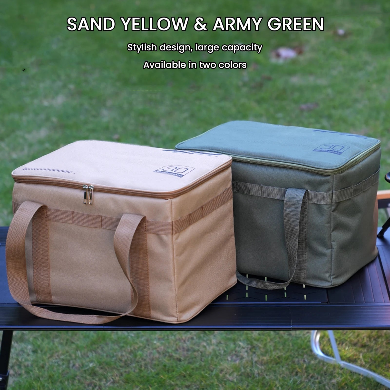 30L 42L Tactical Camping Storage Bag Insulated Folding Box Waterproof Picnic Tableware Field Equipment Outdoor Gear Organizer Trekker Essentials