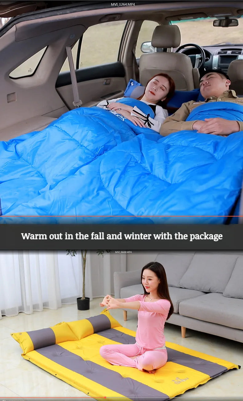 Car Automatic Iatable Bed SUV Car Folding Air Mattress Portable Back Seat Blow-up Sleeping Pad For Vehicle Trunk Travel Camping