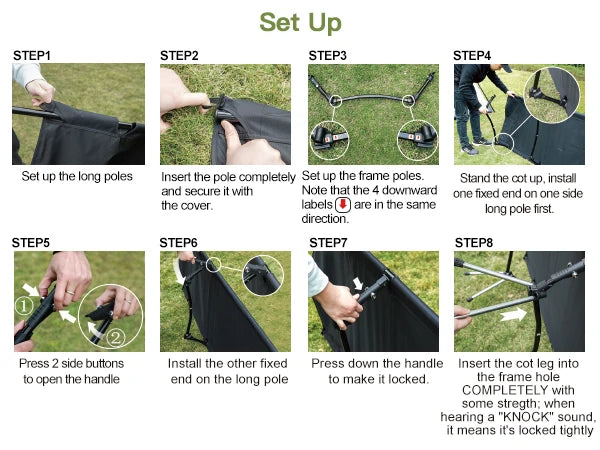 Night Cat 1-Person Camping Cot Tent – Waterproof Off-Ground Sleeping System with Mosquito Net & Aluminum Frame