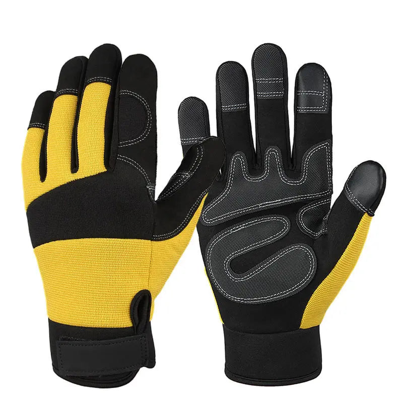 Outdoor Gloves Sports Full Finger Cowhide Rock Climbing Downhill Hiking Anti Slip Wear Resistant Ride Gloves Trekker Essentials