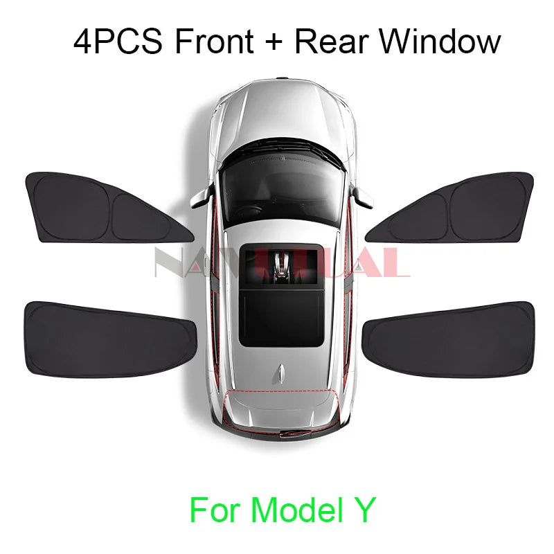 Tesla Model 3 & Model Y Privacy Sun Shade – Custom-Fit Car Window Sunshade