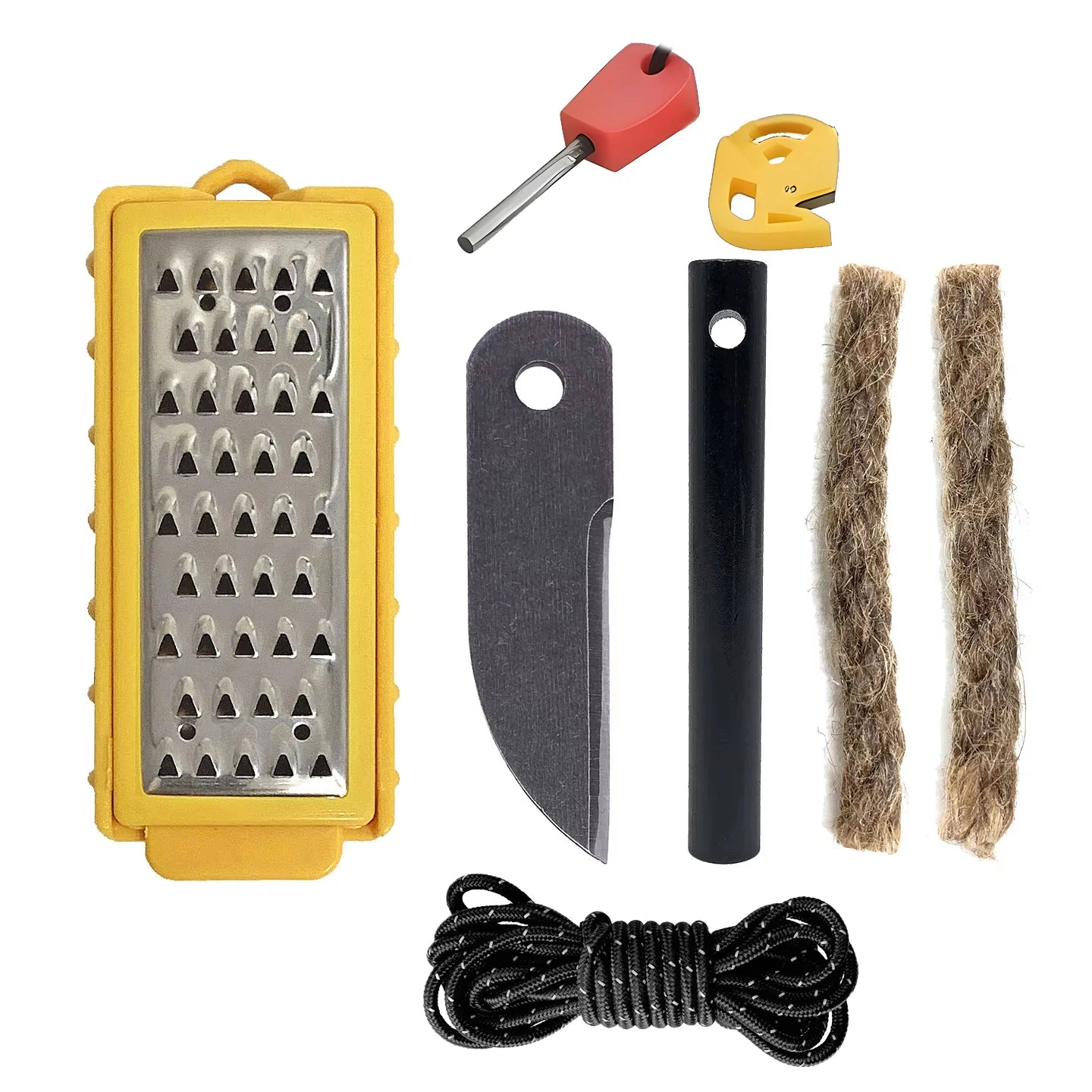 Flint Fire Starter Kit – Outdoor Survival Fire Steel with Tinder Maker for Camping, Hiking & Bushcraft Trekker Essentials