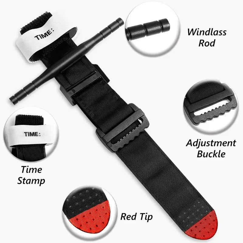 95cm 10pcs/set Emergency Belt Tourniquet Adjustment Buckle Medical Survival Combat Tactical Tourniquets Outdoor Exploration Trekker Essentials