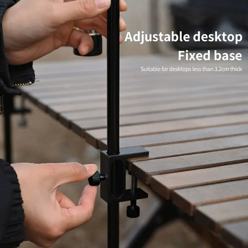 Portable Aluminum IGT Lantern & Gear Hanging Stand with Detachable Shelf