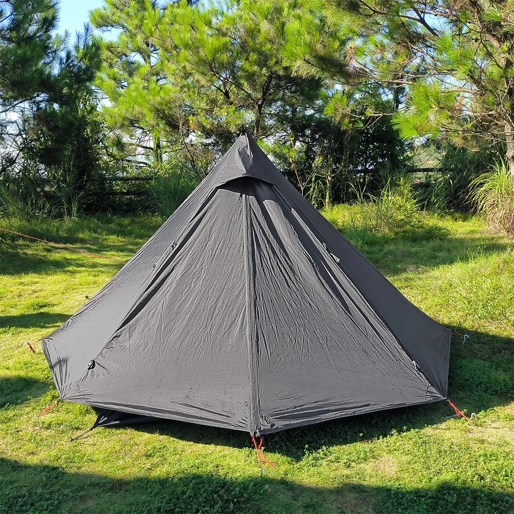 Ultralight Hot Tent with Chimney Port – 1 Person Pyramid Tipi Tent for Camping & Bushcraft Trekker Essentials