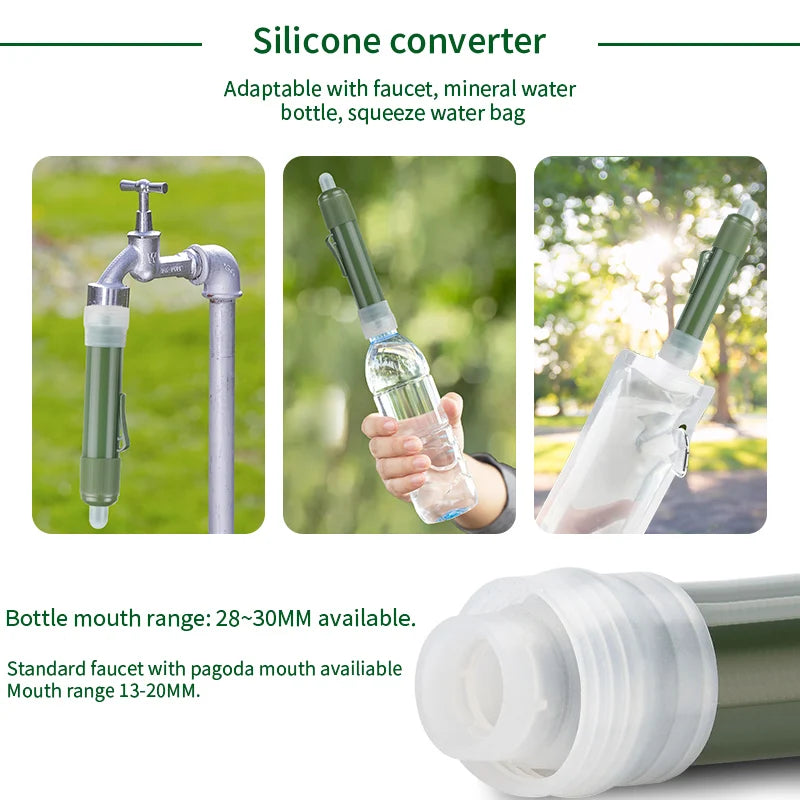 Mini Survival Water Filter Straw – Portable Carbon Water Purifier for Camping, Hiking & Emergency Preparedness Trekker Essentials