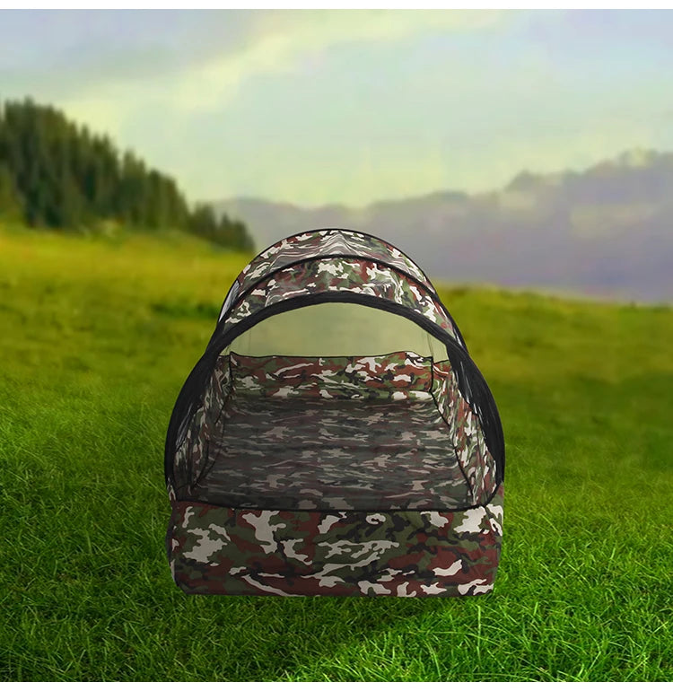 Pop-Up Mosquito Net Camping Tent – 2-Person Insect-Proof Shelter for Outdoor Travel & Cycling Trekker Essentials