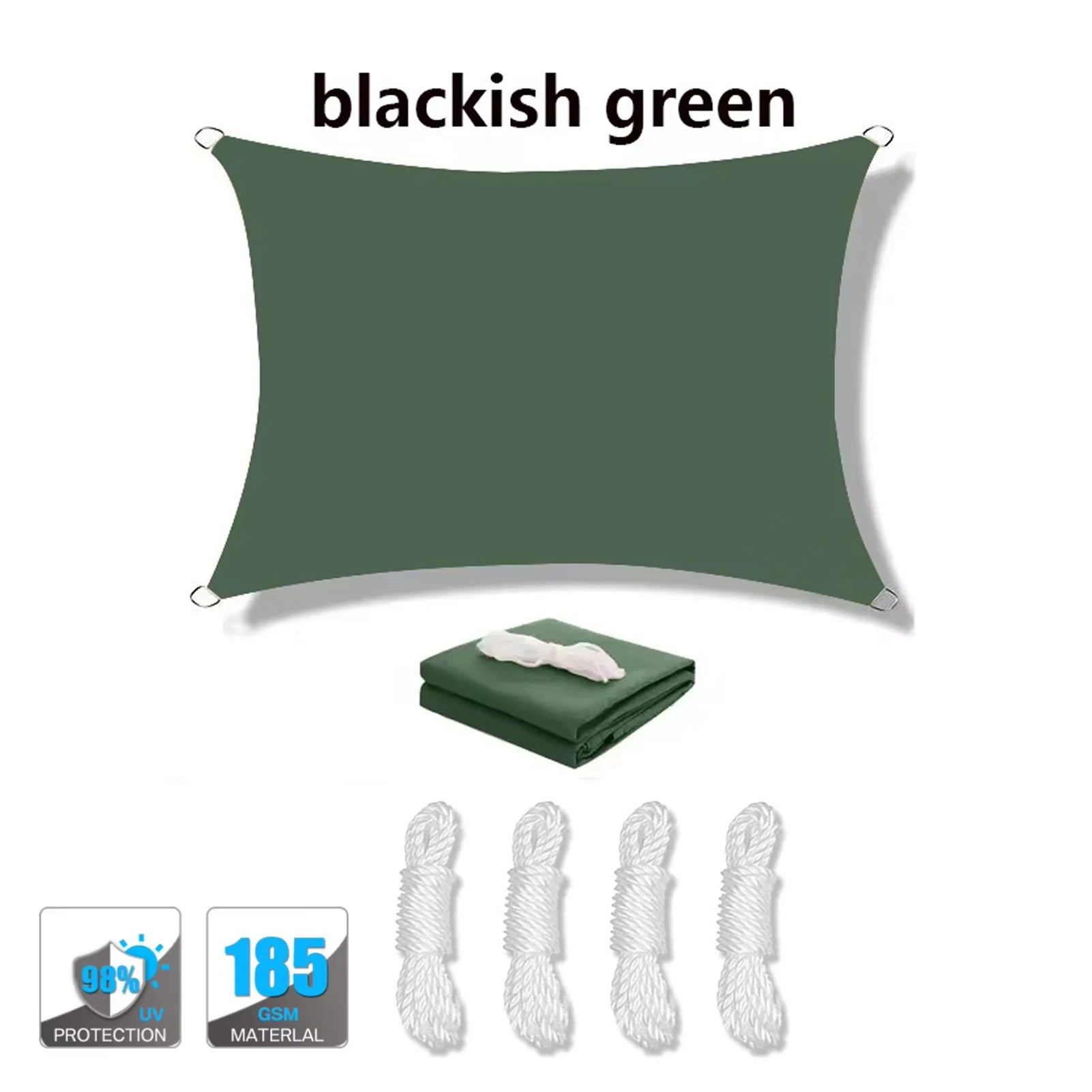 95% UV Block Waterproof Sun Shade Sail - High-Density Breathable Canopy for Patio Garden Pool Backyard, Windproof with Stainless Trekker Essentials