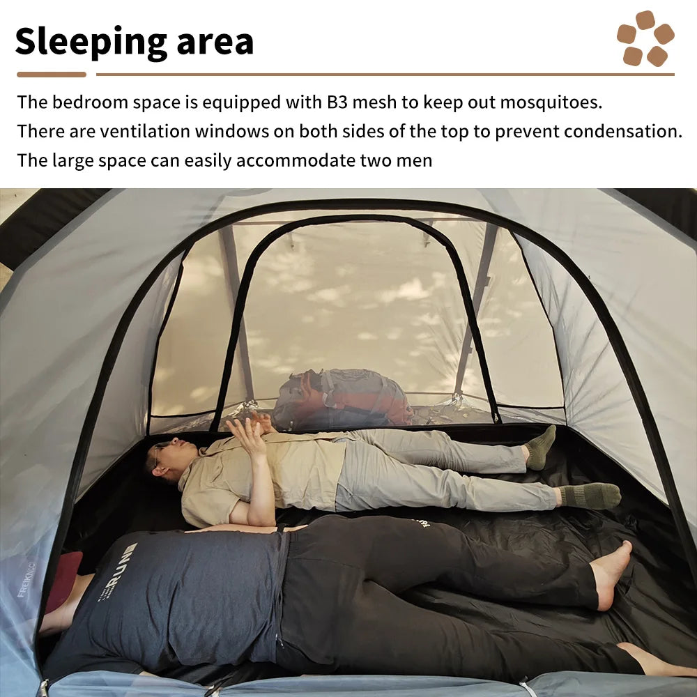 2 Person Hot Tent with Stove Jack – 4 Season Waterproof Camping Tent with Snow Skirt & Extended Vestibule Trekker Essentials